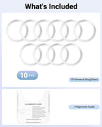 for Magsafe Sticker Magnet - 10 PCS, Ultra-Thin(0.4mm), Compatible with iPhone 15 Pro Max,15 Pro,15/14/13/12 Series,mag Safe Charger, for Apple Wallet Magsafe - Silver