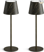 2-Pack Copper Cordless Table Lamp,Rechargeable LED Desk Lamp,5000mAh Battery Operated Lamp,3000K Warm Light Stepless Dimming,IP54 Waterproof Portable Table Light for Restaurant/Camping,Copper