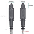 EMK Digital Optical Audio Cable Fiber Optical Toslink Cable SPDIF Audio Cable Male to Male Cord for Home Theater, Sound Bar, TV, PS4, Xbox, PlayStation & More (Grey-3.3Feet/1M)