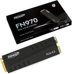 FN970 4TB M.2 2280 PCIe Gen4 x4 NVMe 1.4 Internal Solid State Drive with Heatsink - Speeds up to 7,400MB/s, Configure DRAM Cache, Compatible PS5 Internal SSD