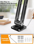 OHLPRO Aluminum Tablet Wall Mount Holder - 360° Adjustable & Extendable 3-Stage Arm for iPad Pro/Air/Mini, Galaxy Tab 5-13" | Heavy Duty Metal Stand for Kitchen, Office, Bedroom