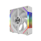 GAMDIAS AEOLUS P2-1203 120mm ARGB PWM Fan (3 Pack, no Hub), Include Reverse Fan Blade x3 & Controller, ARGB Sync, Easy Installation & Cabless Daisy-Chain Design, Silent Operation, Up to 2400RPM, White