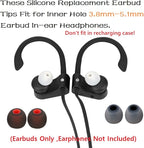 Earbud Replacement Tips Silicone Earbud Tips Headphone Earbud Tips Ear Gels Fit for Inner Hole from 3.8mm - 5.1mm Earphones 9 Pairs S/M/L