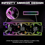 Jungle Leopard Interstellar V3 120mm PC Case Fan Infinity Mirror Module Daisy-Chain 120mm RGB PWM Fan Triple Pack Suitable for Computer Case & 360mm AIO Cooler(Black-3Pack