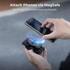 SMALLRIG Phone Mount Bracket SSD Holder for MagSafe, 1.6-2.4in Wide Clamping, for Samsung T5 T7 SSD, for SanDisk SSD, for iPhone 16/15/14/13/12, Universal SSD Drive Holder for Camera Cage - 5397