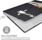 Mektron for MacBook Pro 16 Case A2141 2020 2019 Release, Matte Black Colorful Giraffe Smooth Hard Shell Cover 16 inch Laptop Case w/Keyboard Skin & Screen Protector & Dust Plug