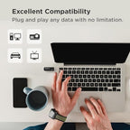 GIGASTONE V30 32GB USB 2.0 Flash Drive 5-Pack, Capless Retractable Design Pen Drive, Carbon Fiber Style, Reliable Performance & Durable