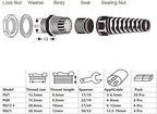 38 Pcs Waterproof Cable Gland, PG7、PG9、PG13.5、PG21 Thread 3~18mm,waterproof wire grommet Strain Relief Cord Connectors,Suitable for Various Electrical Installations