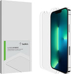 Belkin Tempered Glass Privacy Screen Protector 2-Pack for iPhone 13, iPhone 13 Pro - Installation Guide Tray Included for Easy Application - Crystal Clear Glass Screen Protector