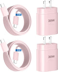 Phone 16 15 Pro Charger Fast Charging, 6.6FT Long USB C to C Charging Cable Cord with 30W Phone Fast Charger Block for Phone 16 15/16 15 Pro/16 15 Pro Max,Pro 12.9,Samsung Galaxy S24 Ultra,Pink