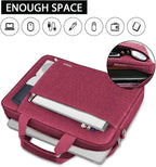 Ferkurn Laptop Bag Case for Women Men Computer Bag Compatible with HP Envy Pavilion Omen/LG Gram/MSI/Dell Inspiron XPS/Lenovo/Acer, Shoulder Strap Carrying Messenger Briefcase, Red, 15.6 16 Inch