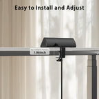 Jgstkcity Desk Clamp Power Strip,20W Fast Charging Station,Surge Protector Nightstand Edge Mount,1875W Extension Cord with Multiple Outlets,2 USB-C,2 USB-A,for Home Office (Black, 10 FT)