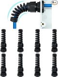 8 Pcs Waterproof Cable Gland, PG9(NPT 1/4) Thread(4-8mm), Made of PA66 Material,waterproof wire grommet Strain Relief Cord Connectors,Suitable for Various Electrical Installations