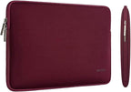 MOSISO Laptop Case 13.3 inch, 13-13.3 inch Laptop Sleeve Bag Compatible with MacBook Air/Pro 13 / Pro 14, HP Dell ASUS Lenovo Notebook, Neoprene Computer Sleeve Bag with Small Case, Wine Red