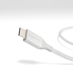 Amazon Basics USB-C to USB-C 2.0 Fast Charger Cable, Nylon Braided Cord, 480Mbps Speed, USB-IF Certified, for Apple iPhone 16/15, iPad, Samsung Galaxy, Tablets, Laptops, 10 Foot, Silver