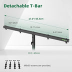 Dj Light Stand Metal T-Bar Stage Stand for Par Lights Tripod Light Stand with Crossbar Mount, with a Carry Bag, Set of 2