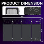 Portable DJ Booth Table,Foldable DJ Table Stand Portable with White & Black Scrim,Adjustable DJ Facade Table Station Metal Frame DJ Table with Cable Hole for Private Events, Clubs, Bars (Upgrade)