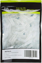 trueCABLE RJ45 Strain Relief Boots, Large 5.5 to 7.0mm Cut-to-Fit PVC Plug Cover, Transparent, 100 Pieces