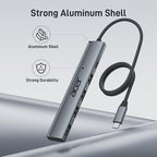 Acer USB C Hub 5 in 1 with 4K HDMI, 100W Power Delivery, 3 USB A Data Ports, USB C to HDMI Multiport Adapter for Laptop, PC, Tablet, MacBook Pro/Air, iPad Air/Pro, iMac, iPhone 15/16 Pro/Pro Max (2ft)