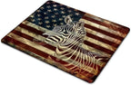 Square Mouse Pad Black and White Zebra and National Flag-1,Gaming Mouse Pads for Desk,Soft Computer Waterproof Non-Slip Mouse Mat