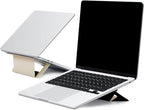MOFT Laptop Stand for Desk, Adhesive Airflow Laptop Cooling Stand for Heat Dissipation with 2 Adjustable Viewing Angles,Foldable&Portable Computer Stand Compatible with Laptops 11"-16",Earthen Beige