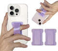 Universal Phone Grip for Smartphones - Phone Holder for Hand - Wireless Charging Compatible - 2Pack (Purple)