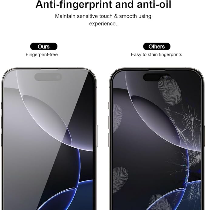 2 pack Full 9H+ Military Grade Glass Screen Protector for iPhone 16 + 2 pack Camera Lens Protector with easy Installation Frame Case Friendly Shatterproof Tempered Glass 9H+ Hardness HD Clear Anti-Scratch Glass Full Edge Coverage (6.1) iPhone 16