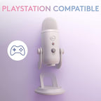 Logitech Creators Blue Yeti USB Microphone for Gaming, Streaming, Podcast, YouTube, Discord, PC, Studio Sound, Plug & Play-White Mist