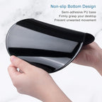ITNRSIIET Ergonomic Mouse Pad with Gel Wrist Support Small Wrist Rest Smooth Surface Non-Slip PU Base Comfortable Office Supplies Pain Relief, 8.7 x 7.2 inches, Purple