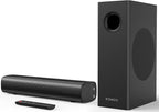 Sound Bars for Smart TV with Subwoofer, 2.1 Deep Bass Small Soundbar Home Theater Surround System Speaker with 4 Inch Subwoofer, Bluetooth/Optical/AUX Connection, Compact Soundbar for TV