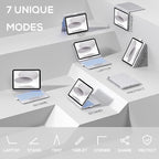 typecase Touch iPad 10th Generation Case with Keyboard (10.9", 2022) and iPad A16 (11th Gen, 2025) – 360° Rotatable, 11-Color Backlit, Multi-Touch Trackpad, Thin & Light (Silver)