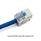 trueCABLE Cat6A Keystone Jack, Unshielded (UTP), 90 Degree Punch-Down, PoE++ (4PPoE), UL Listed, ETL Verified, ANSI/TIA Certified, Modular RJ45 Female, White, 12 Pack