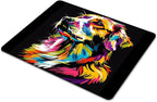 Square Mouse Pad Colorful Dog Portrait-1,Gaming Mouse Pads for Desk,Soft Computer Waterproof Non-Slip Mouse Mat