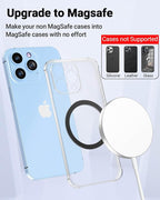 Metal Rings 10PCS,Ultra-Thin(0.4mm) for MagSafe Sticker,Magnetic Adapter,Phone Cases&Wireless Charger,Compatible with iPhone 16/15/14/13,Galaxy S24/S23/S22/Kindle (Black 10PCS)