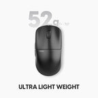 Pulsar Gaming Gears X2 v3 Wireless Gaming Mouse, Ultra Lightweight, Optical Switch, 32000 DPI, 750 IPS, XS-1 Sensor, 8k Compatible (Medium, Black)