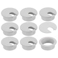 uxcell 8 Pcs 35mm (1.38 Inch) Desk Grommet, Plastic Cable Hole Cover, Wire Cord Cable Organizer for Home Office Computer Desk Cabinet, Gray