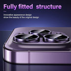 Uyiton for iPhone 14 Pro/iPhone 14 Pro Max Camera Lens Protector, [Drop Protection] 9H Tempered Glass Camera Cover screen Metal Ring Case Friendly Scratch Resistant Easy to Install - Matte Purple