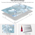 Compatible with 2021 2020 MacBook Air 13 inch Case M1 A2337 A2179 A1932 2018 2019 Release, Pattern Plastic Hard Shell Case & Keyboard Cover for Mac Air 13.3 Touch ID, Tin Foil Butterfly
