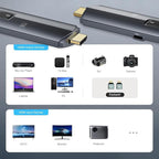 2025 Upgraded Wireless HDMI Transmitter and Receiver 4K, Portable Wireless HDMI Extender Kit 100FT, 2.4G/5G Plug & Play, Streaming from Laptop/PC/TV Box/Camera to Monitor/Projector/HDTV (Black)