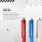 The Friendly Swede Mesh Tip Stylus Pen for Touchscreen — 3-Pack Micro-Knit Capacitive Stylus Pen for iPad & iPhone with 3 Replaceable Fiber Tips, Elastic Lanyards & Screen Cleaning Cloth