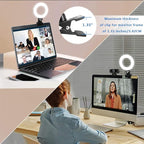 Video Conference Lighting Kit, Ring Light for Monitor Clip On,for Remote Working, Distance Learning,Zoom Call, Self Broadcasting and Live Streaming, Computer Laptop Video Conferencing