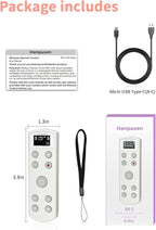 Hanpusen Rechargeable Camera Remote Control for Sony - Wireless Shutter Release with OLED Screen compatiable with ZV-1F,ZV-1II,ZV-1,ZV-E10II,ZV-E10,A6100,A6400,A6600,FX30,FX3;Replace Sony RMT-P1BT