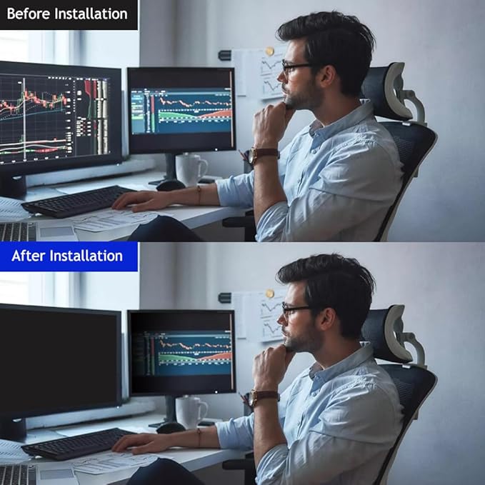 31.5 Inch 16:9 - Computer Privacy Screen Filter for Widescreen Monitor - Anti-Glare - Anti-Scratch Protector Film - Please Measure Carefully