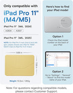 MOFT Dynamic Folio Case for iPad Pro 11- inch (M5 2025 / M4 2024), Silm Magnetic Stand Case with 20+ Viewing Angles, Auto Wake/Sleep, Ultra Thin, Panna Cotta x Faded Jeans