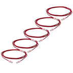 TRUECABLE Cat6 Component Rated Patch Cable, Unshielded (U/UTP), 10ft, Red, 28AWG Solid Copper, Snagless 10G High-Speed Ethernet Cable, PoE++ 4PPoE 100W, UL Listed, RoHS-3, 5 Pack