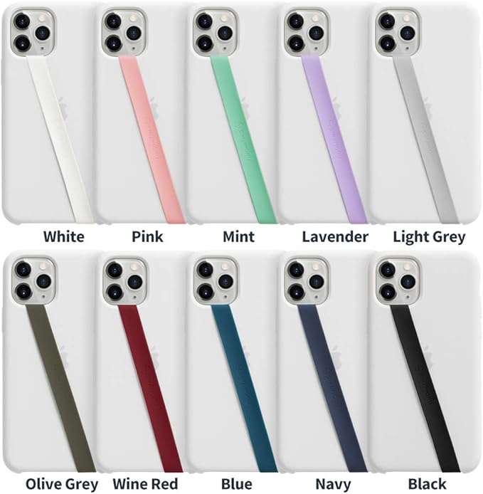 Sinjimoru Stretchable Silicone Phone Strap, Flexible and Elastic Grip Holder for iPhone & Android, Secure Phone Loops Finger Grip with Wireless Charging Support Sinji Loop Lavender