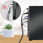 XHF 3/8" Spiral Cable Wrap 10mm(Wrapping Range:7.5mm-60mm) Cord for Computer Electrical Wire Organizer Sleeve Hose RoHS Black 26Ft