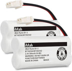 iMah BT162342 BT262342 Cordless Phone Batteries Compatible with BT183342 BT283342 BT166342 BT266342 VTech CS6114 CS6419 CS6719 AT&T EL52300 CL80111 Handset Telephone (Pack of 2)