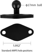 xik Metal 1/4"-20 Mount with Drill Plate Base for Monitors, Action Camera，CCTV Cameras, Camcorders, 360° Rotation Adjustable Camera Mount for Installation on Car Dashboard, Ceiling, and Walls