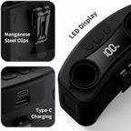 Socool 20000mAh Portable Waist Fan Clip on Wearable Belt Personal Fan Rechargeable, 40H Cooling Battery Operated with 10 Speeds & Dual Air Outlets, Neck Fans Hanging for Outdoor Jobsite Camping